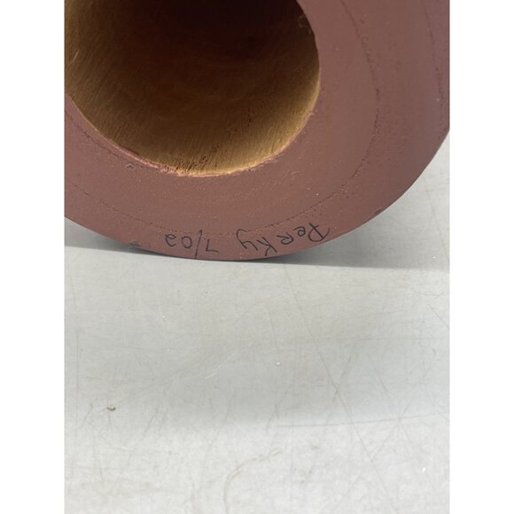 vintage wood figurine queen moveable arms signed 2002 jewelry crown 12" READ - Picture 7 of 7